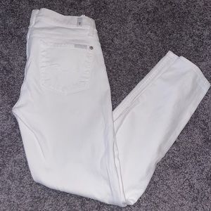 7 For All Mankind White Skinny Jeans
